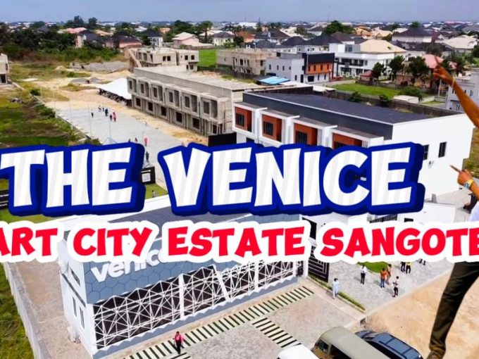 *THE VENICE is a smart city project located in Sangotedo-Ajah. It is a community residence with modern architectural designs.